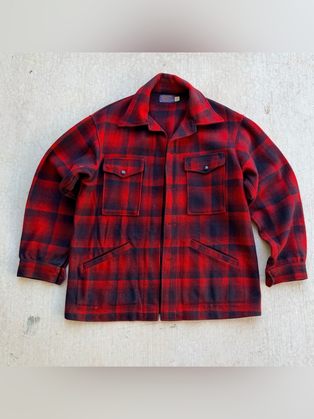 Vintage Pendleton Mackinaw Cruiser Jacket Men Size Medium Made In USA Buffalo